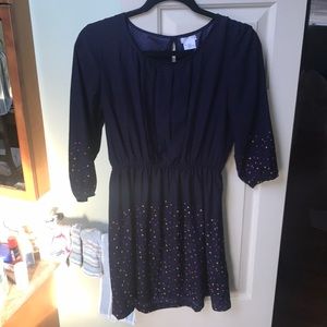 Blue polka dot dress!